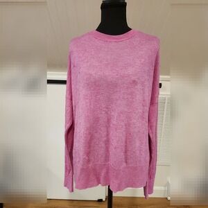 VTG United Colors of Benetton Pink Cashmere Blend Crewneck Sweater Womens XL